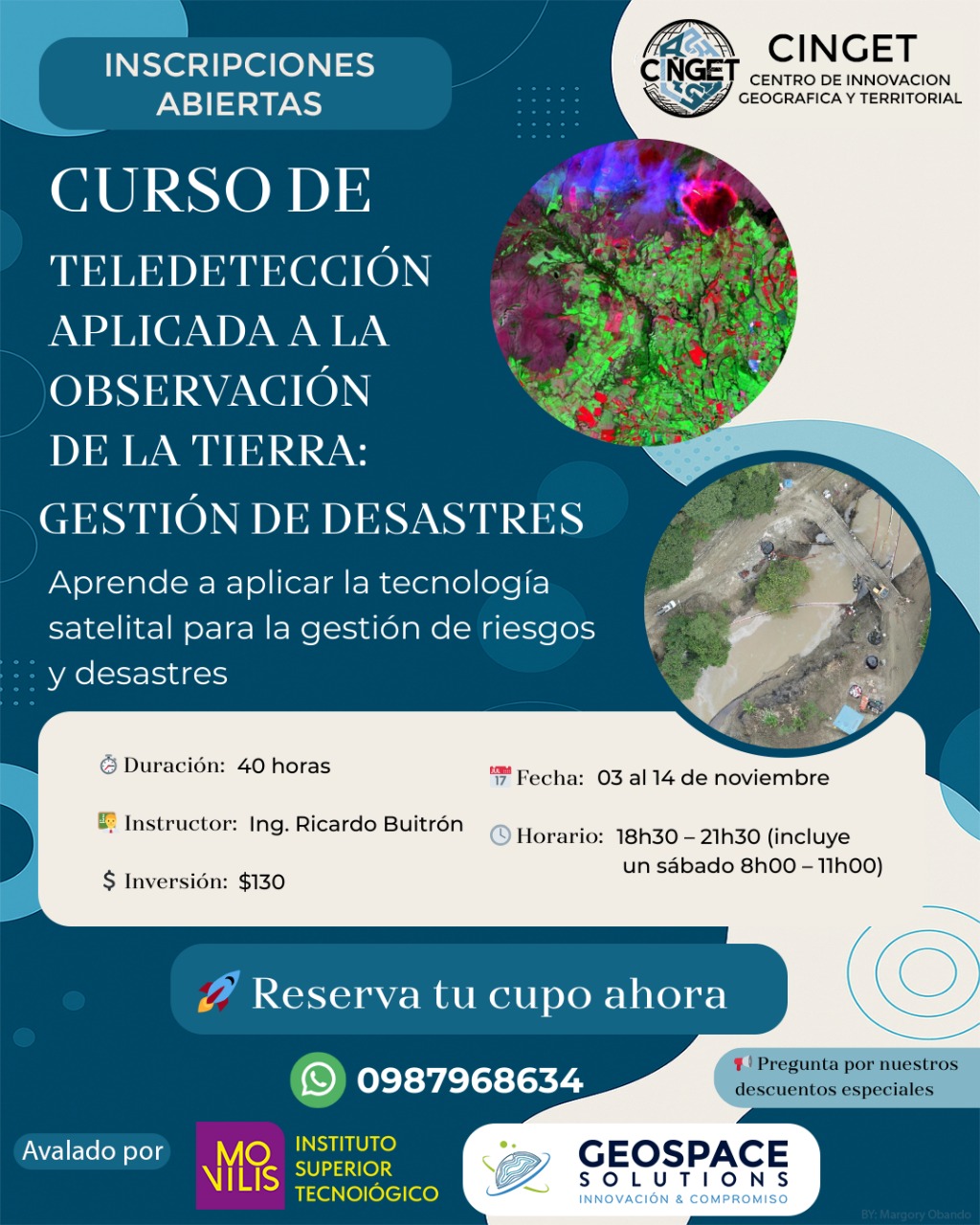 Teledetección aplicada a la Observación de la Tierra: Gestión de Desastres